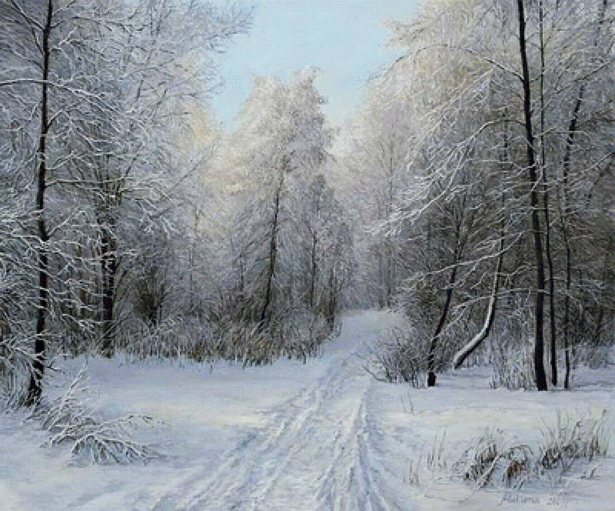 зимний лес - зима, снег, природа, пейзаж - предпросмотр