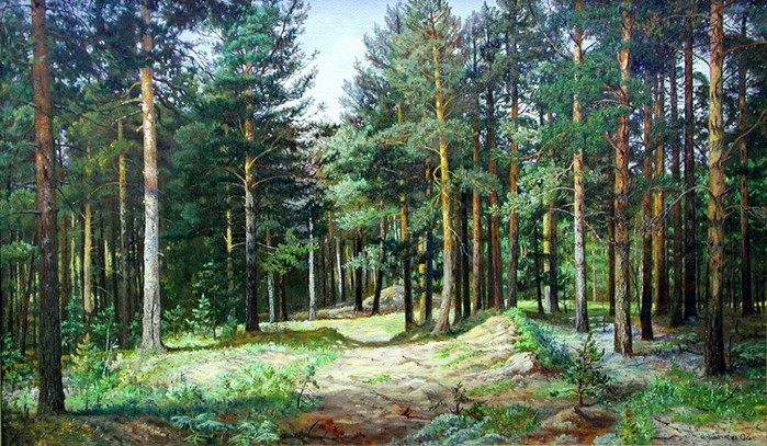 лесной пейзаж - пейзаж, природа - оригинал