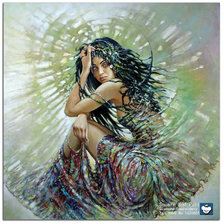 Схема вышивки «девушка красаты»