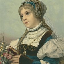 Схема вышивки «дувушка»