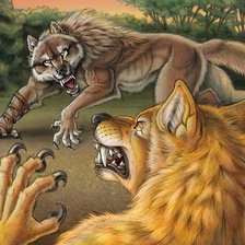 Схема вышивки «Волки»