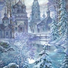 Схема вышивки «зимняя сказка»