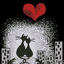 Схема вышивки «кошки»