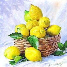 Оригинал схемы вышивки «Натюрморт с лимонами.» (№1736107)