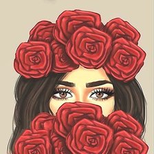 Схема вышивки «Девушка»