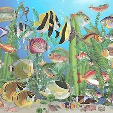 Схема вышивки «рыбки»