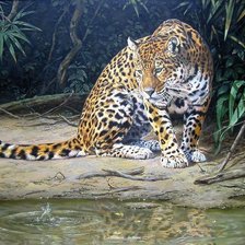 Схема вышивки «леопард»