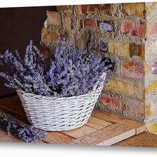Схема вышивки «Лаванда в корзине»