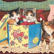 Схема вышивки «котята»