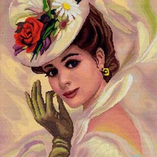 Схема вышивки «девушка»