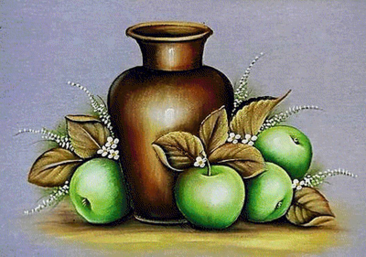 Натюрморт. - натюрморт, кувшин, живопись., фрукты - предпросмотр