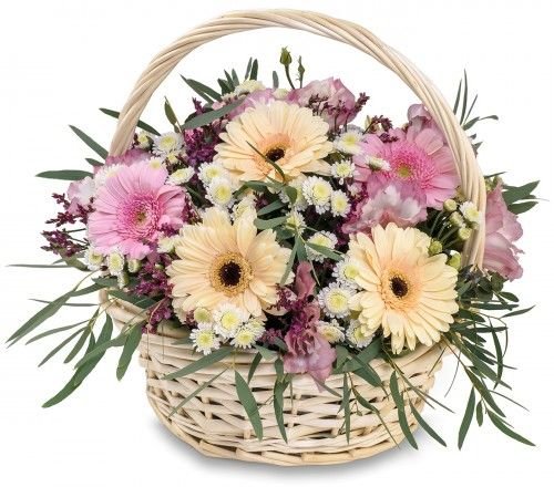 корзинка с цветами - цветы - оригинал