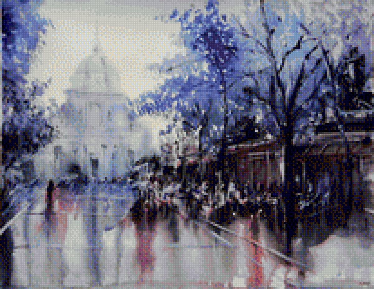 после дождя - дождь, церковь, площадь - предпросмотр