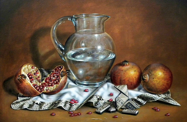 Натюрморт - гранаты, кувшин - оригинал
