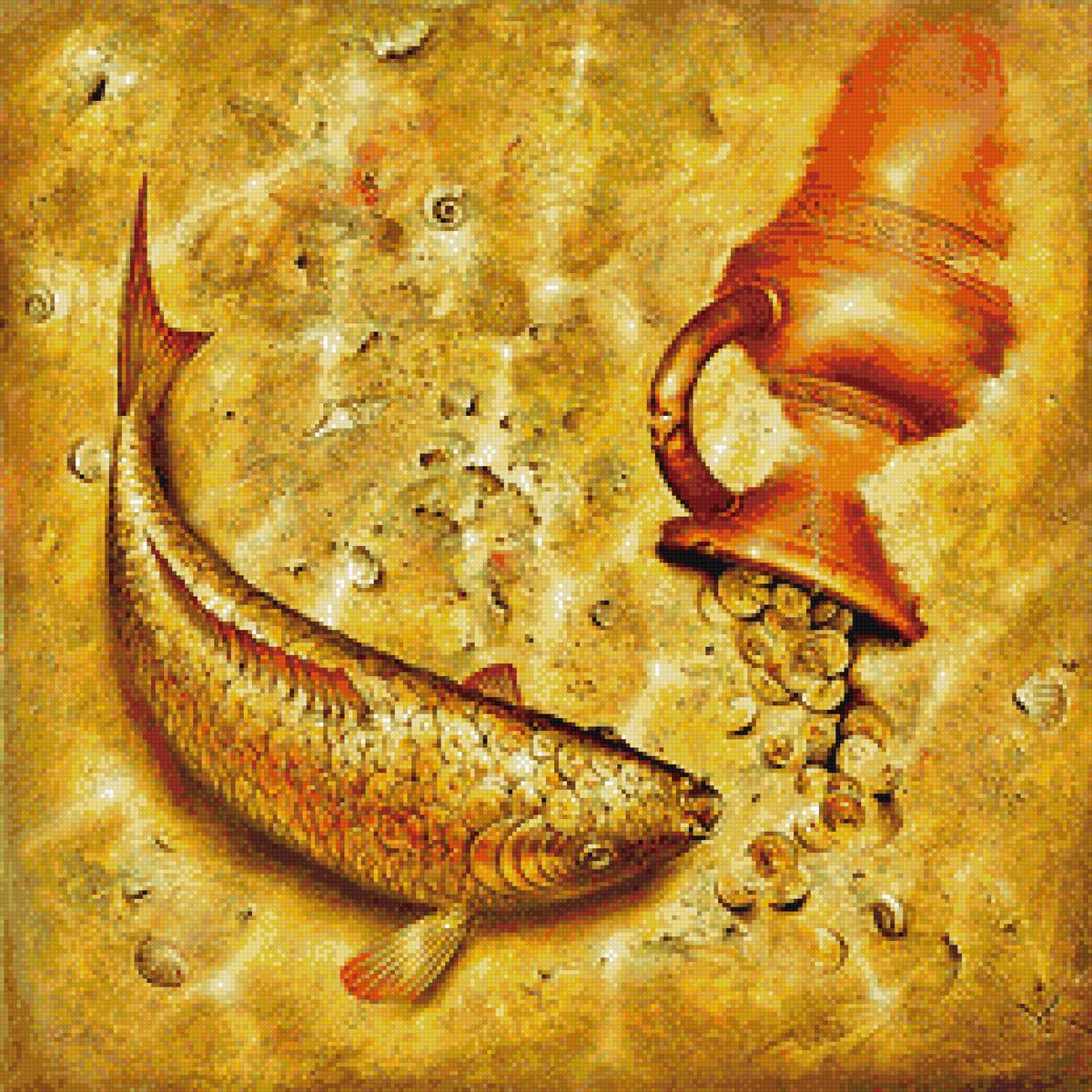 Денежный (золотой карп) - денежный, карп, рыба, богатство, амфора, золотой - предпросмотр