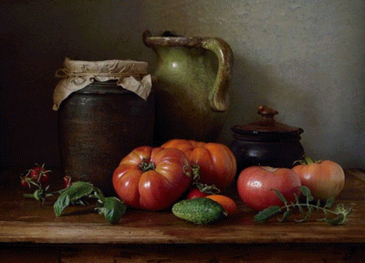 Натюрморт - вышивка крестиком - предпросмотр