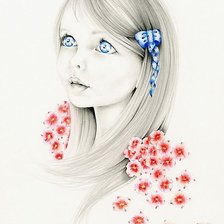 Схема вышивки «Девушка»