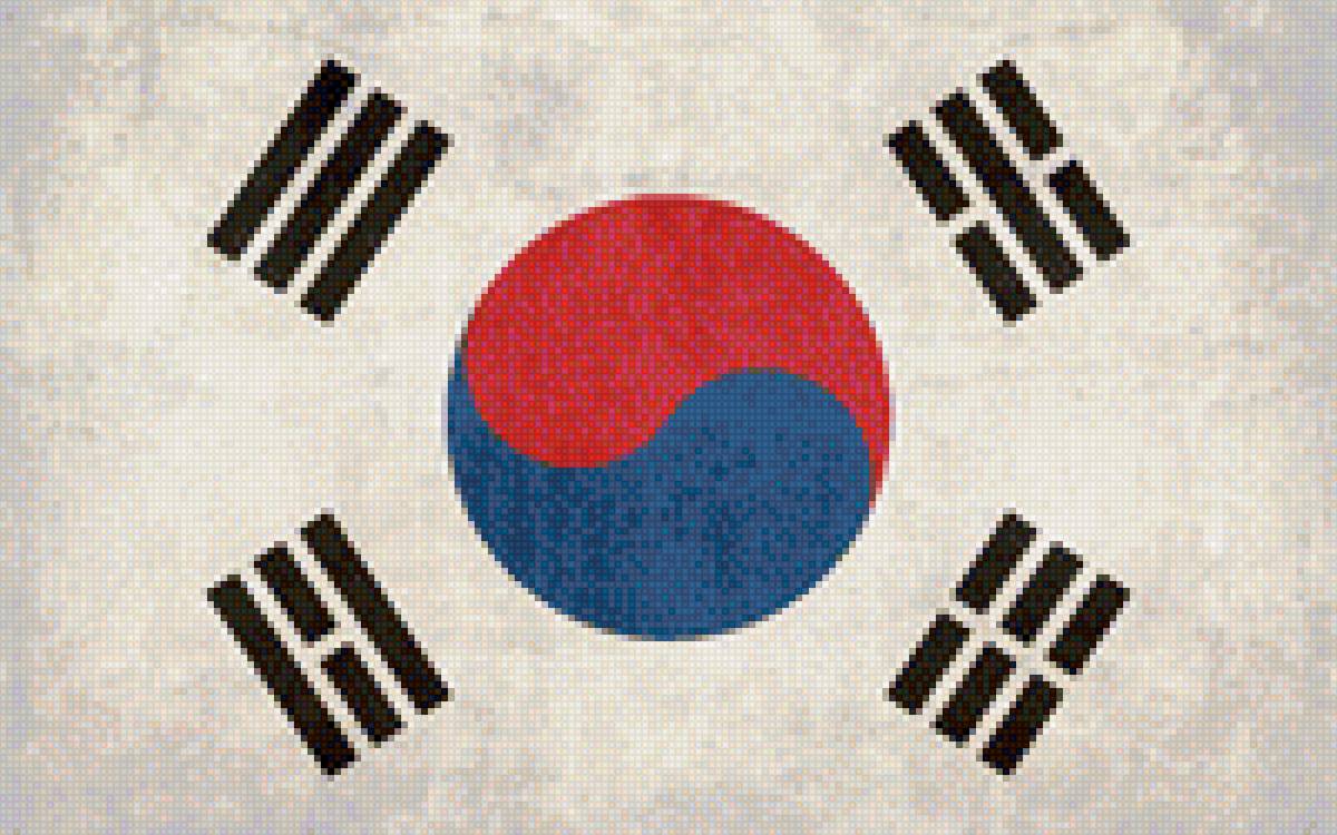 Флаг Южной Кореи - южная корея - предпросмотр