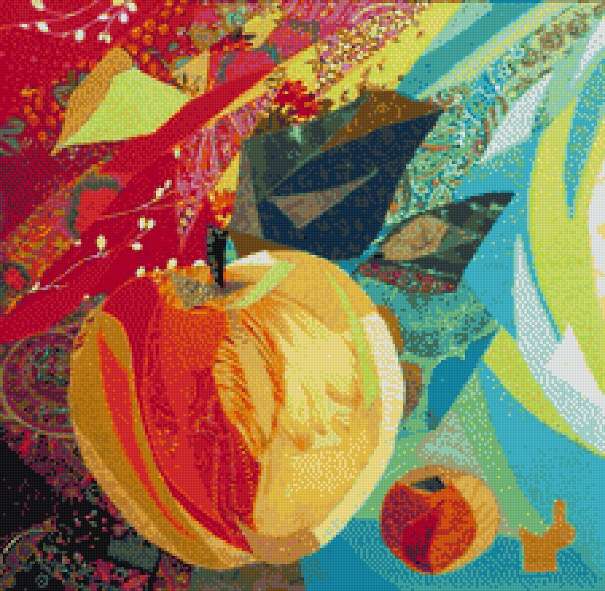 яблоко - пэчворк, яблоко - предпросмотр