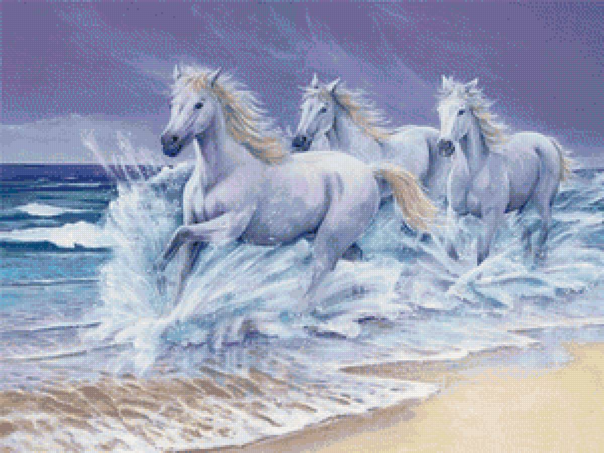 лошади - море, лошади - предпросмотр