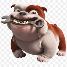 Схема вышивки «бульдожка»