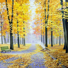 Схема вышивки «осенний парк»