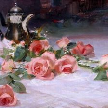 Схема вышивки «Pino Daeni  Roses»