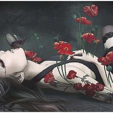 Схема вышивки «Девушка»