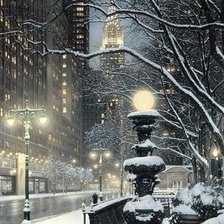 Оригинал схемы вышивки «Winter in New York» (№1746092)