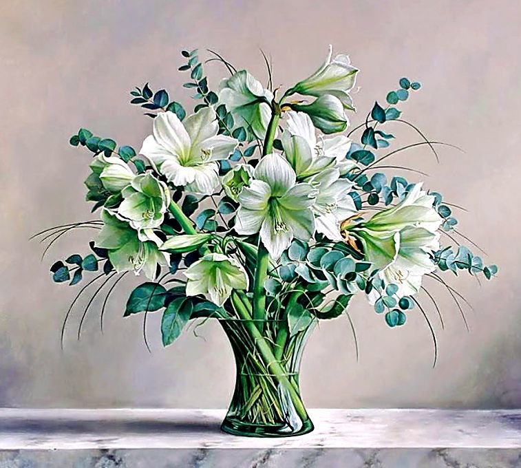 Натюрморт. - живопись., цветы, натюрморт - оригинал