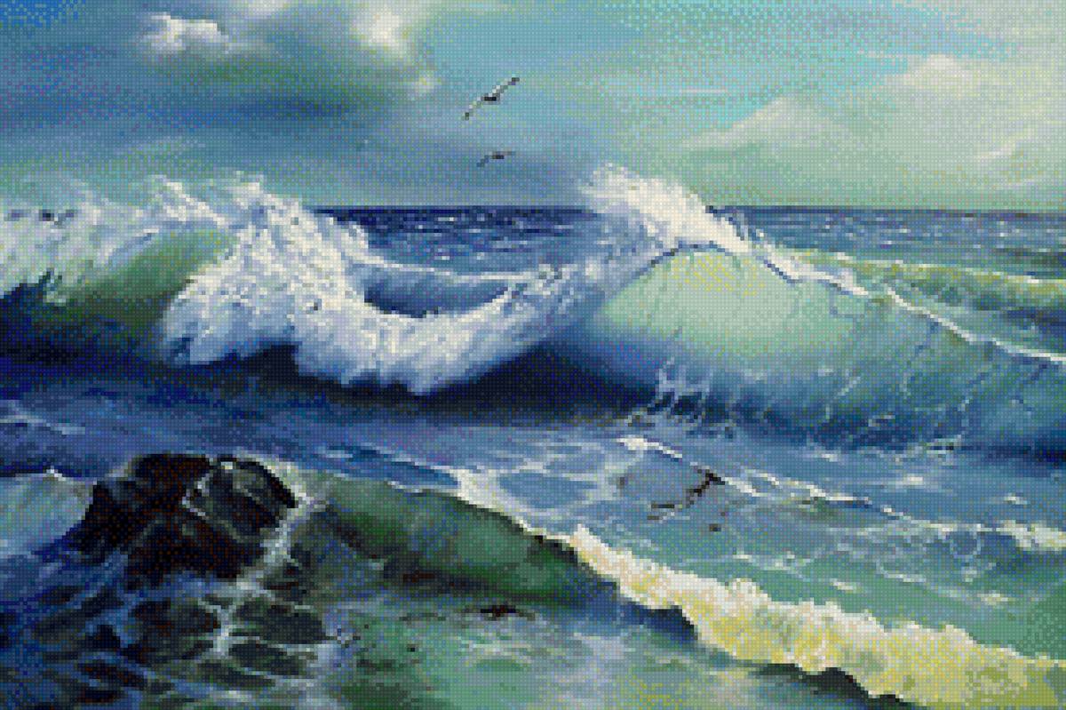 камень и волны - предпросмотр