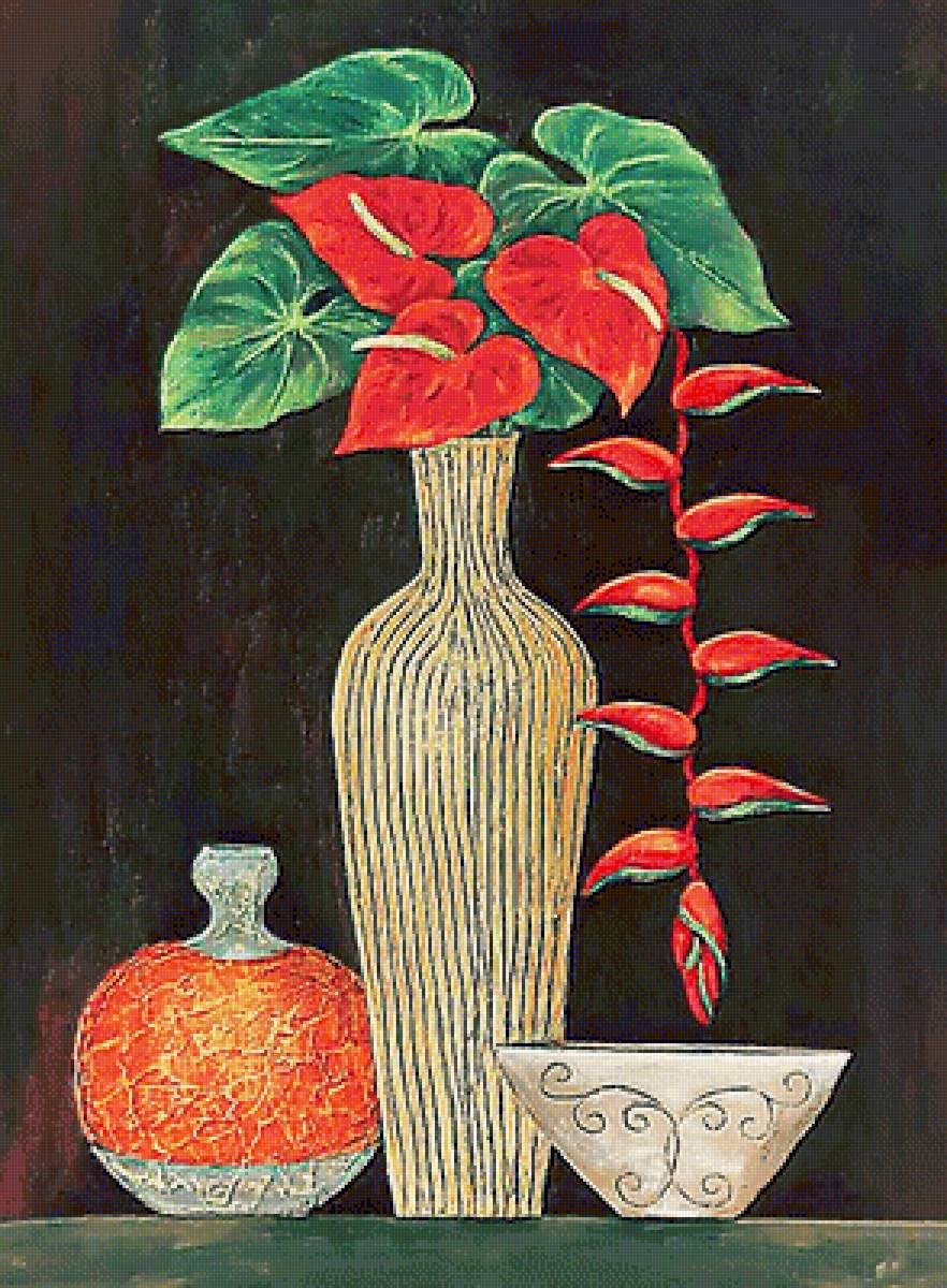 Натюрморт. - цветы, живопись., натюрморт - предпросмотр