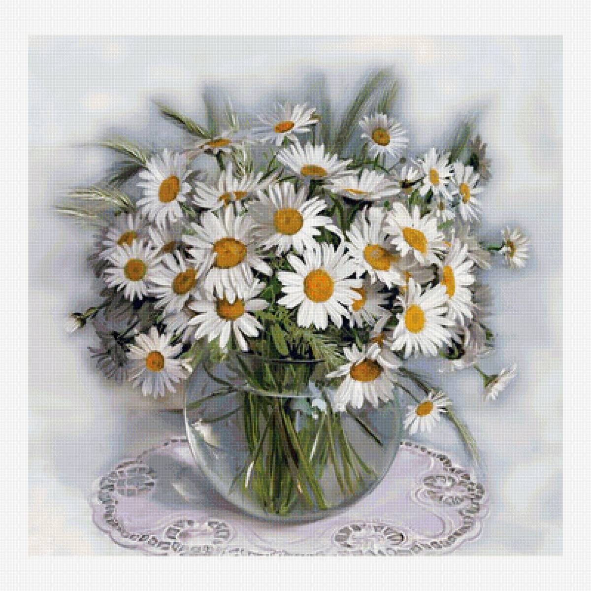 Серия "Ромашки" - флора, ромашки, цветы - предпросмотр