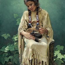 Схема вышивки «девушка»