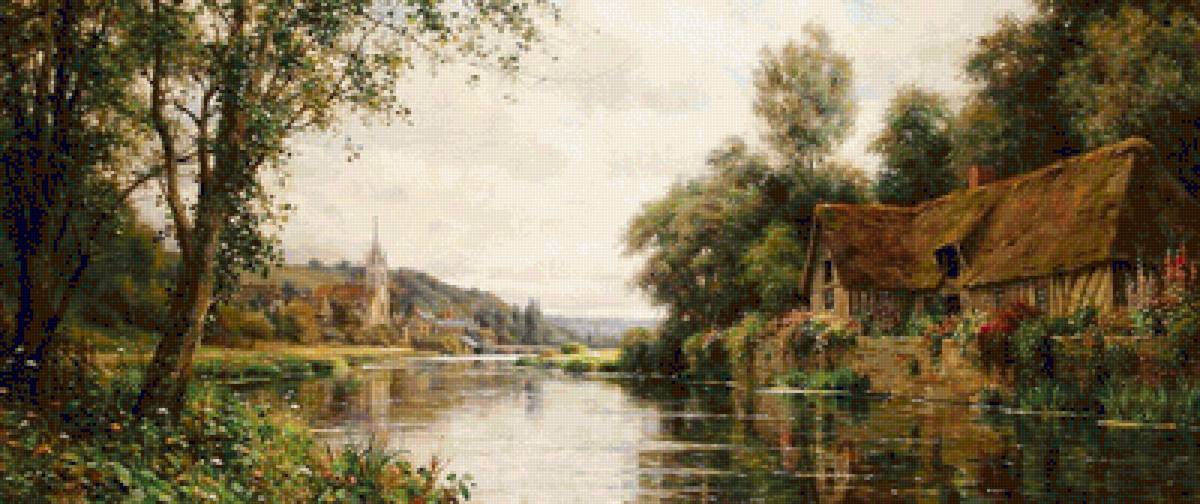 Деревенский пейзаж. - живопись, деревня, пейзаж - предпросмотр