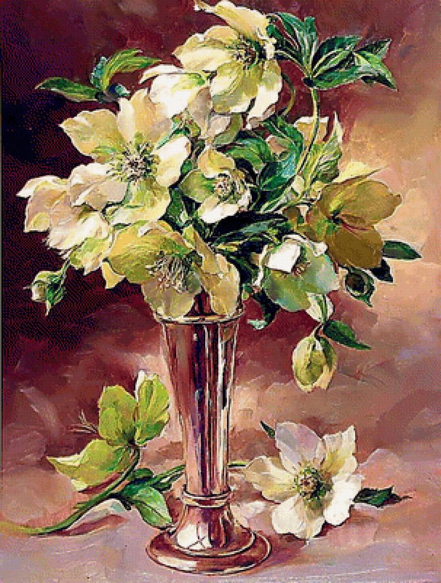 Натюрморт. - цветы, живопись., натюрморт - предпросмотр