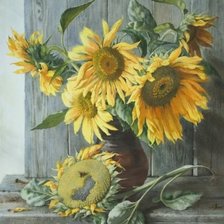Схема вышивки «ПОДСОЛНУХИ»