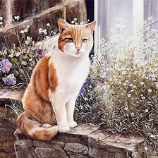 Схема вышивки «кот»