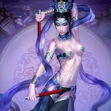 Схема вышивки «Девушка»