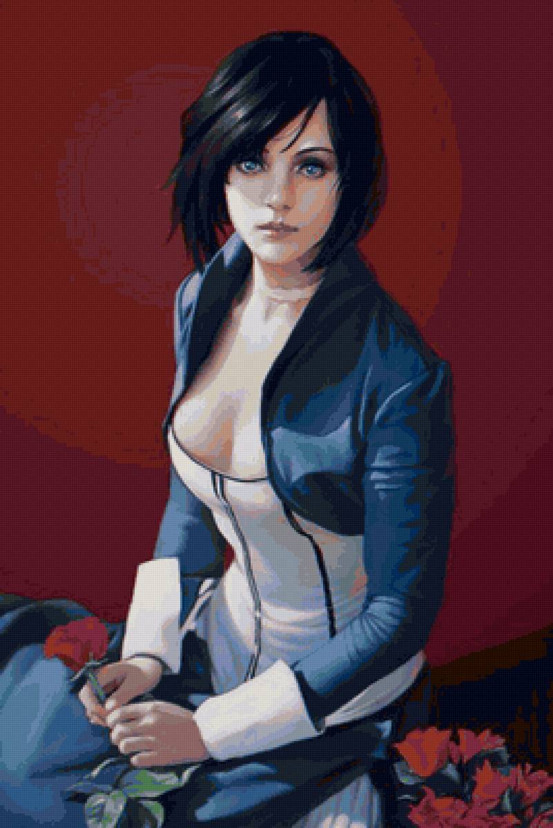 bs56 - девушка, цветы - предпросмотр