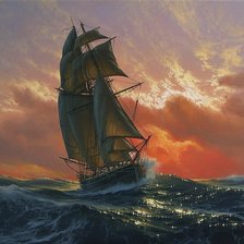 Оригинал схемы вышивки «корабль» (№1750429)