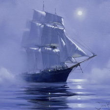 Схема вышивки «корабль»