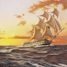 Схема вышивки «море»