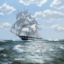 Оригинал схемы вышивки «корабль» (№1750471)