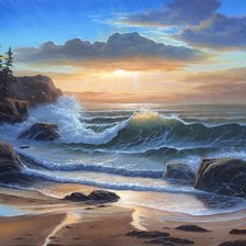 Схема вышивки «море»