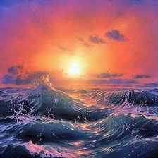 Схема вышивки «море»