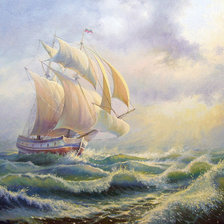 Схема вышивки «море»