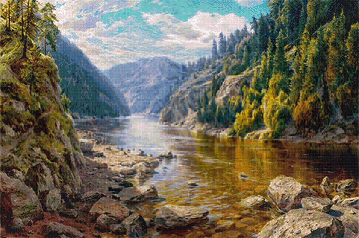 Горная река - горы, река - предпросмотр