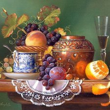 Схема вышивки «фрукты на столе»