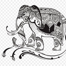 Схема вышивки «Слон рисунок»